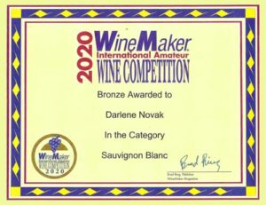 Wine Maker Awards 2020 - Sauvignon Blanc - Bronze - Darlene Novak